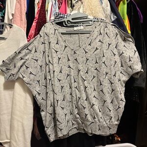 Gray Printed Women's Top